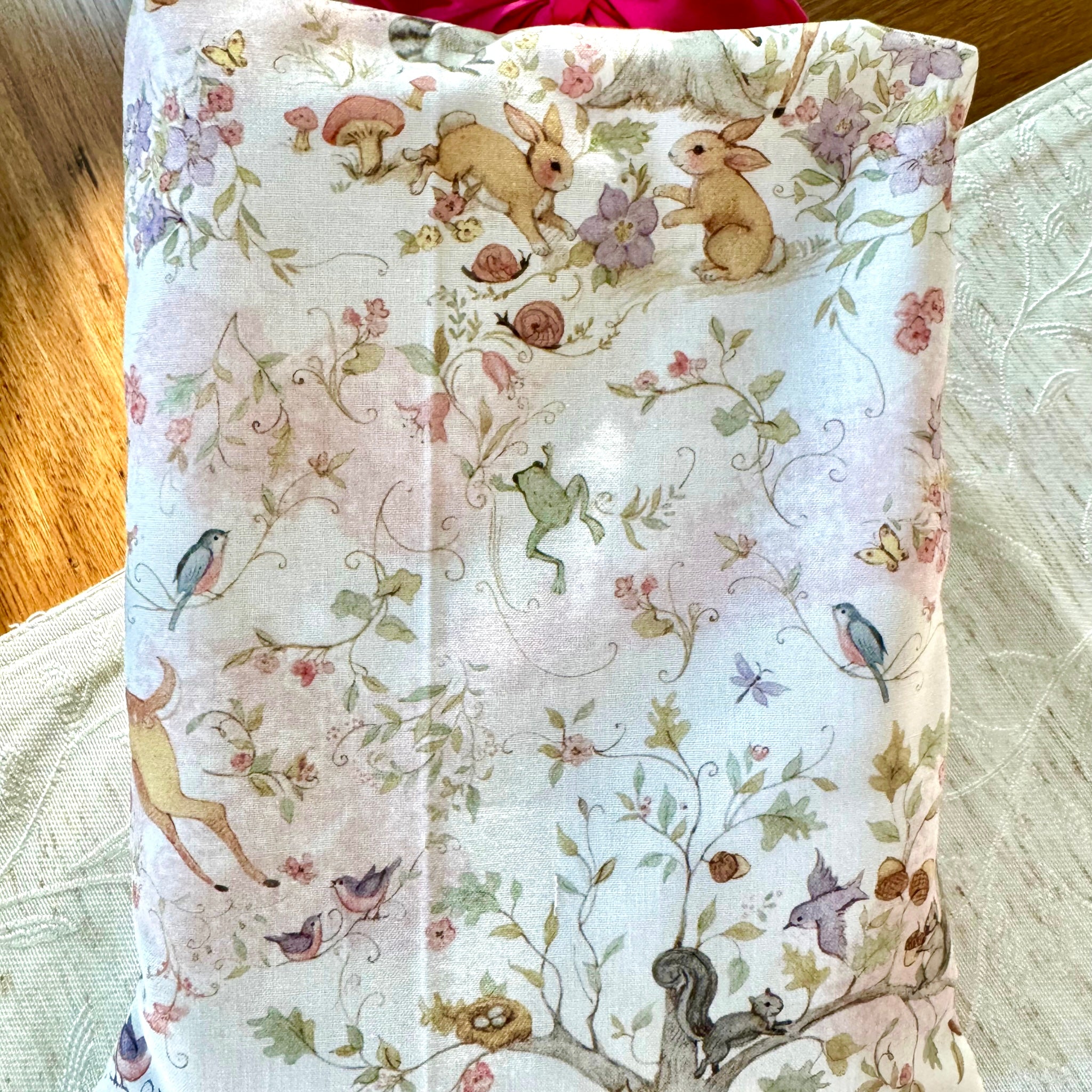 Enchanted Woodland Handmade Book Sleeve with Bow